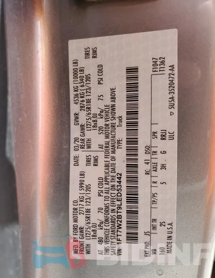 1FT7W2BT9LED53442 Photo# 12