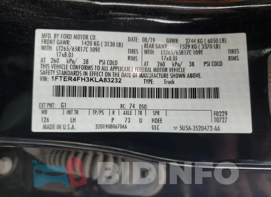 1FTER4FH3KLA83232 Photo# 12