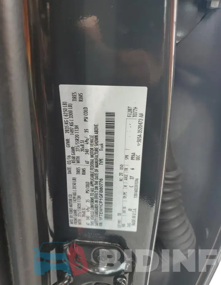 1FTEW1CP1GFB80776 Photo# 12