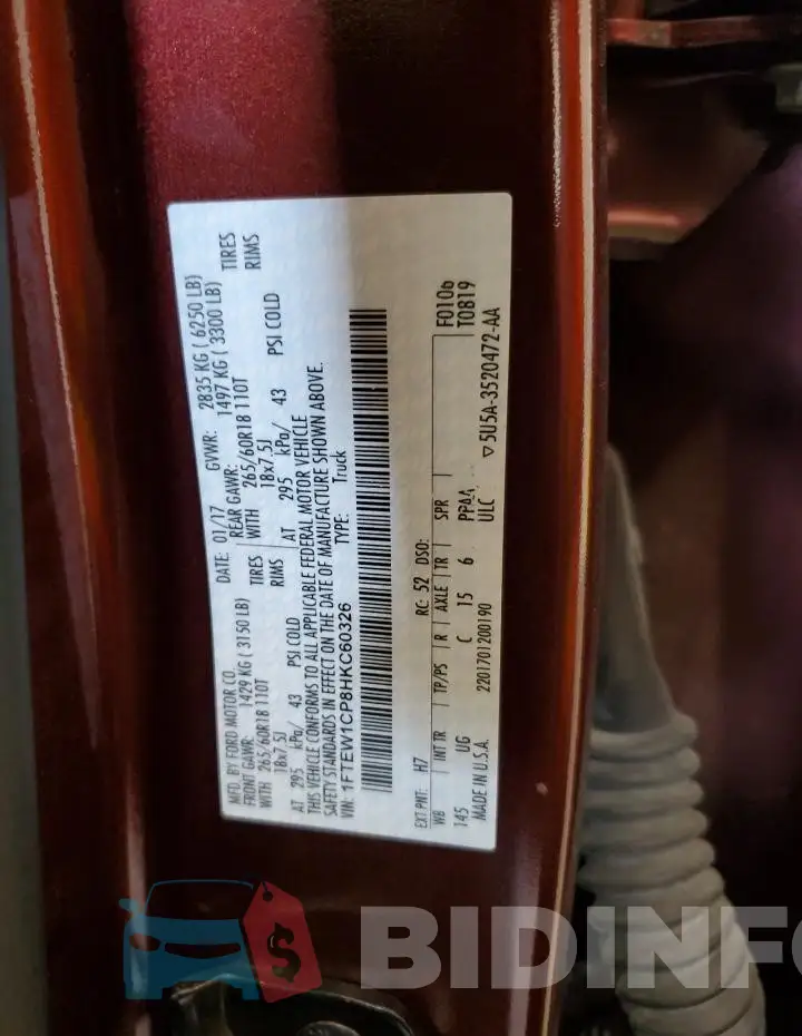 1FTEW1CP8HKC60326 Photo# 12
