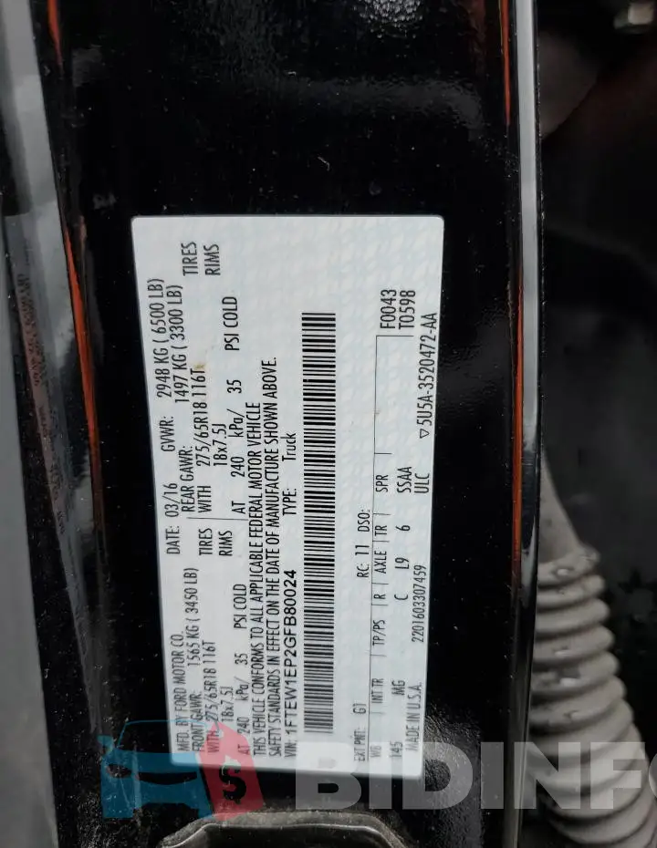 1FTEW1EP2GFB80024 Photo# 12