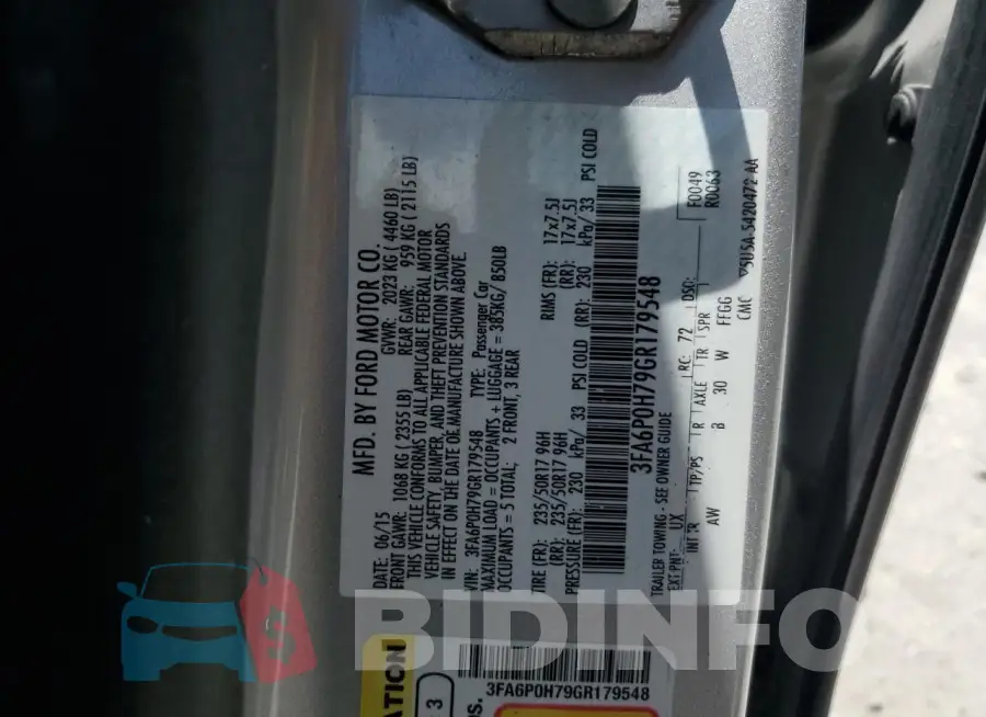 3FA6P0H79GR179548 Photo# 12