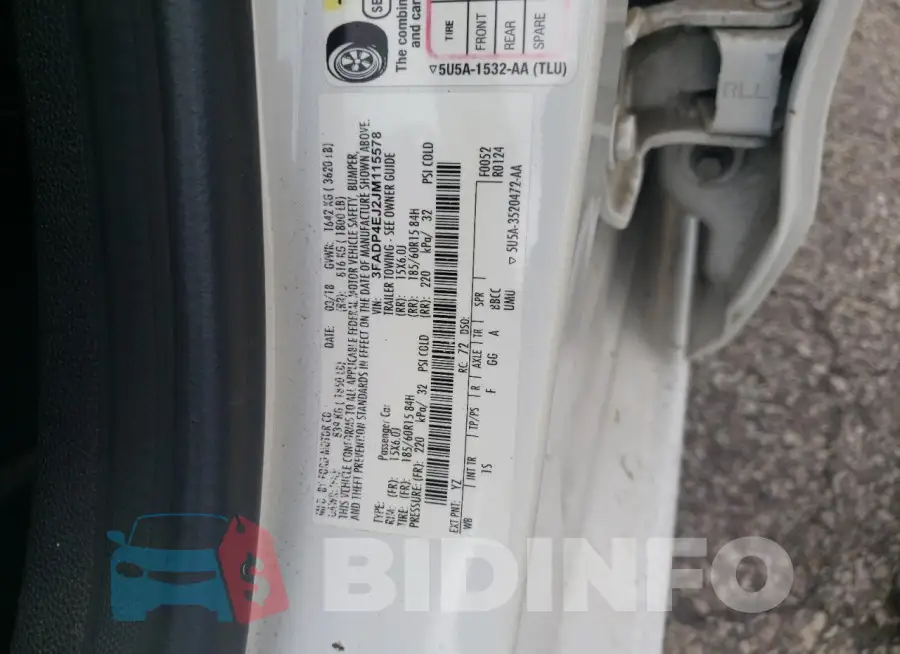 3FADP4EJ2JM115578 Photo# 12
