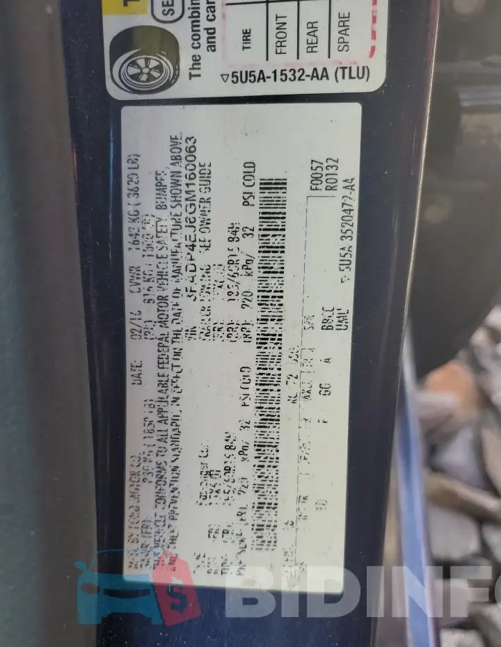 3FADP4EJ6GM160063 Photo# 13