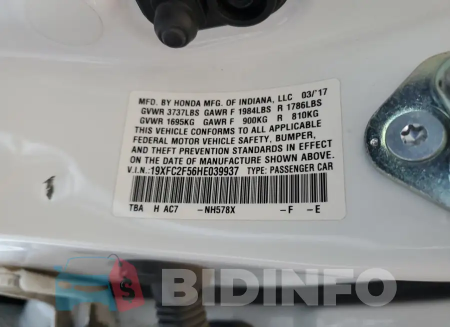 19XFC2F56HE039937 Photo# 12