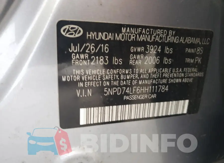 5NPD74LF6HH111784 Photo# 12