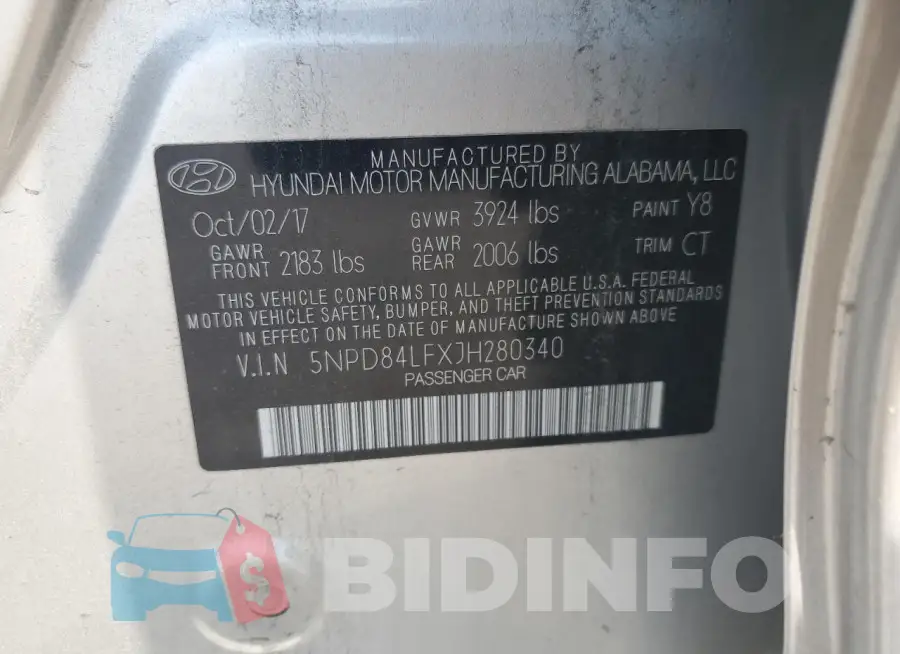 5NPD84LFXJH280340 Photo# 12