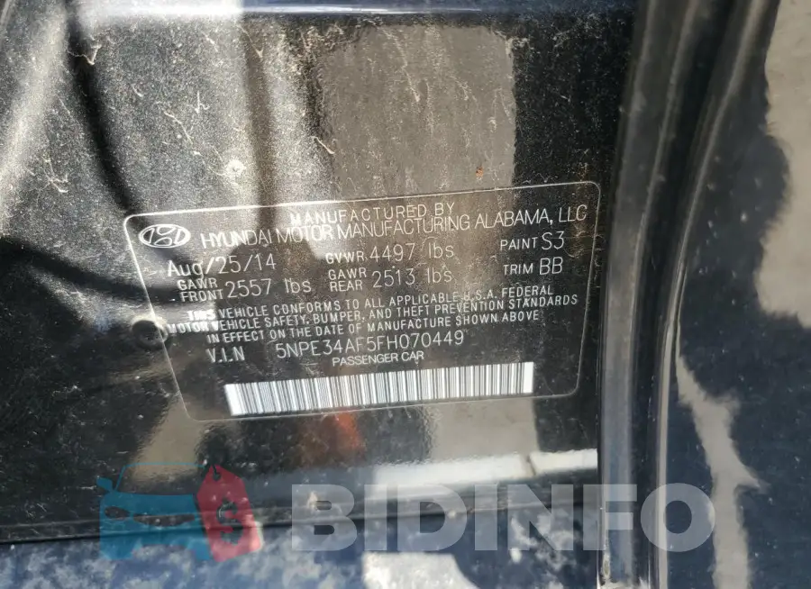 5NPE34AF5FH070449 Photo# 12