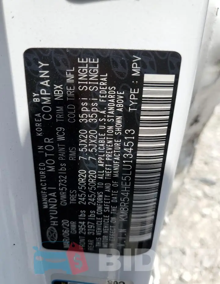 KM8R54HE5LU134513 Photo# 13
