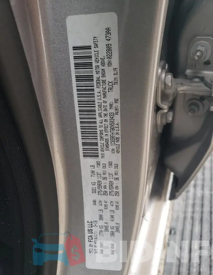 1C6SRFHT6KN503433 Photo# 12