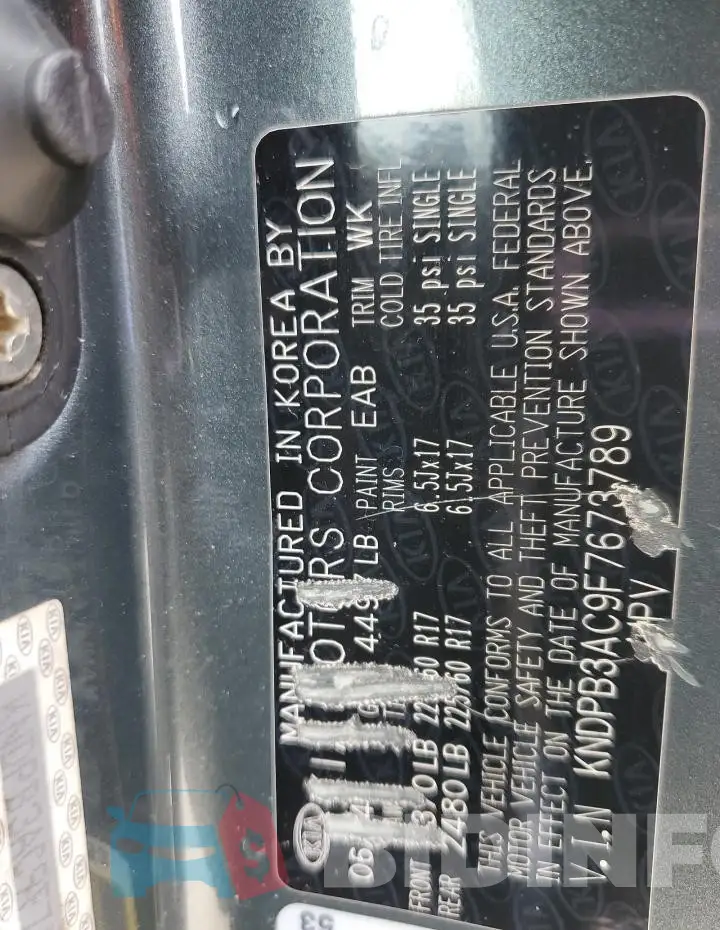 KNDPB3AC9F7673789 Photo# 14