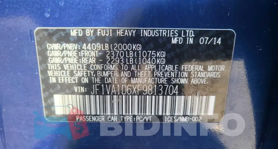 JF1VA1D6XF9813704 Photo# 10