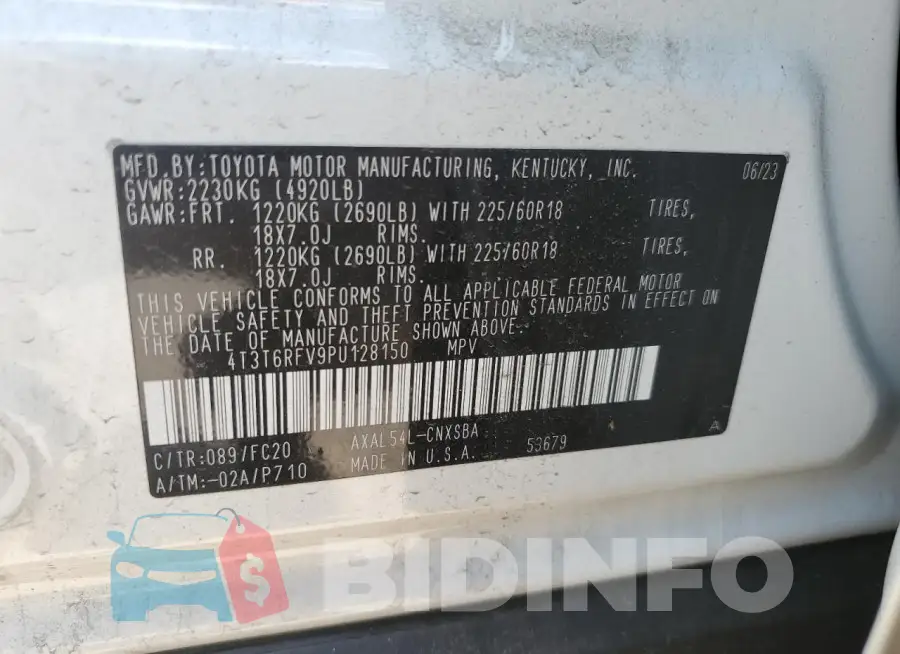 4T3T6RFV9PU128150 Photo# 14