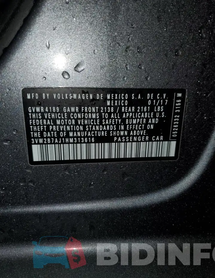 3VW2B7AJ1HM313616 Photo# 12