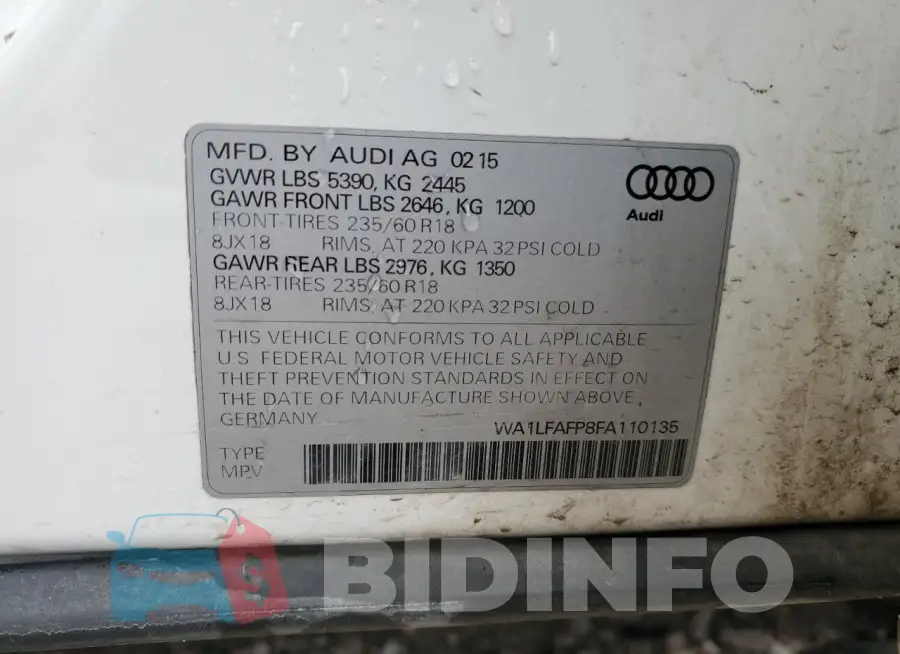 WA1LFAFP8FA110135 Photo# 13