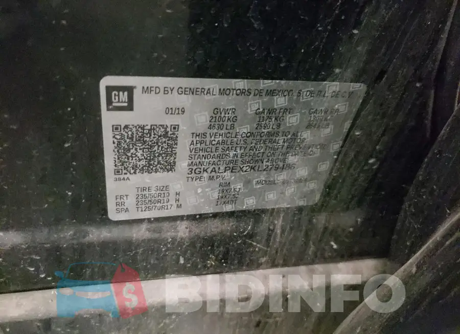 3GKALPEX2KL279486 Photo# 13