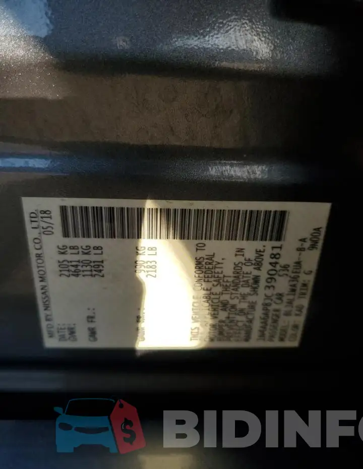 1N4AA6AP8JC390481 Photo# 13