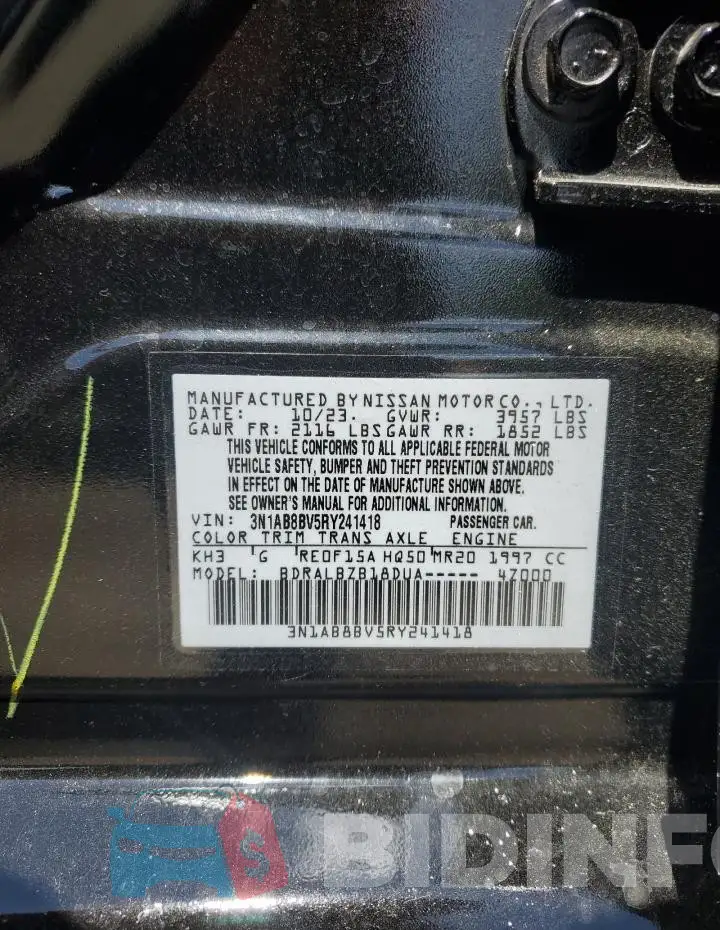 3N1AB8BV5RY241418 Photo# 13
