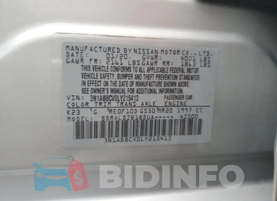 3N1AB8CV0LY215413 Photo# 12