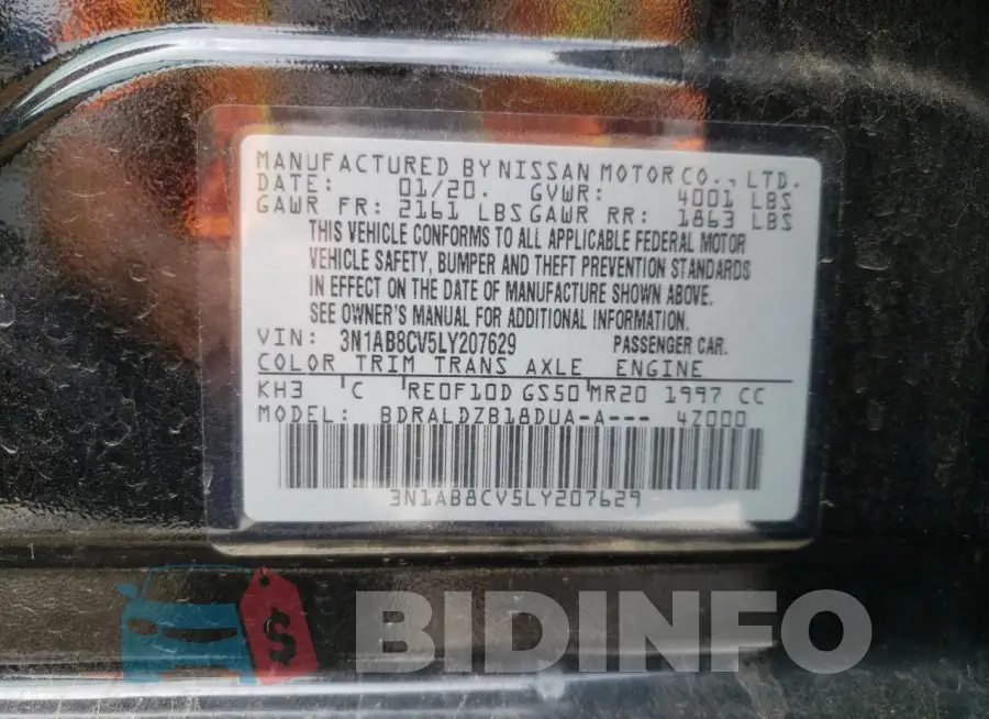 3N1AB8CV5LY207629 Photo# 12