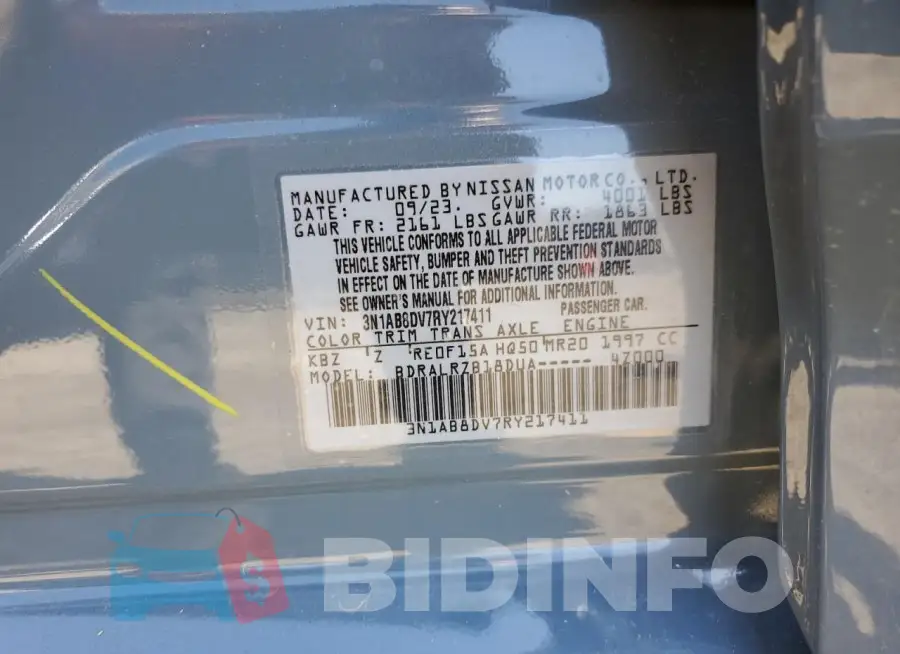 3N1AB8DV7RY217411 Photo# 12