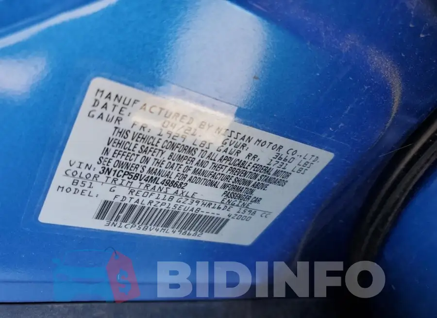 3N1CP5BV4ML498682 Photo# 13