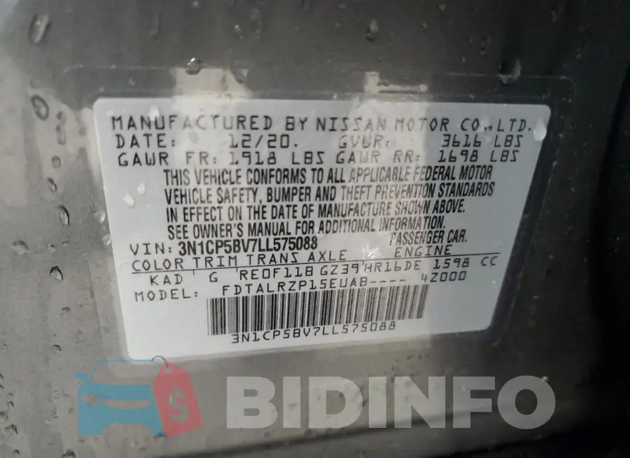 3N1CP5BV7LL575088 Photo# 13