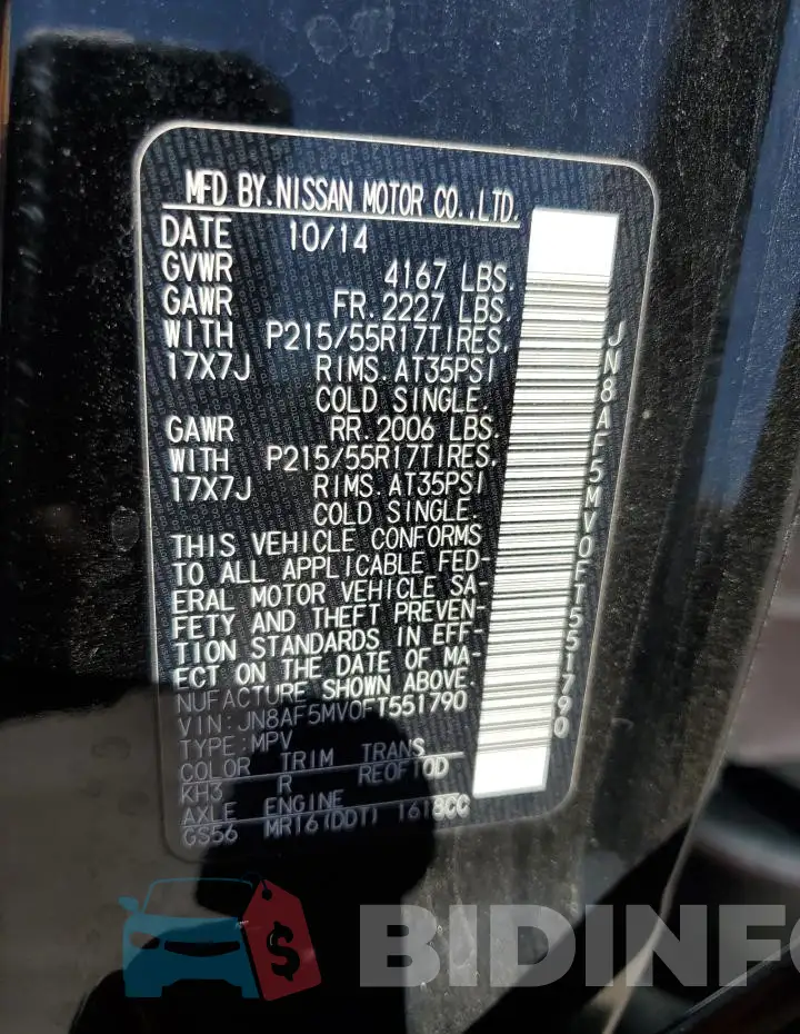 JN8AF5MV0FT551790 Photo# 13