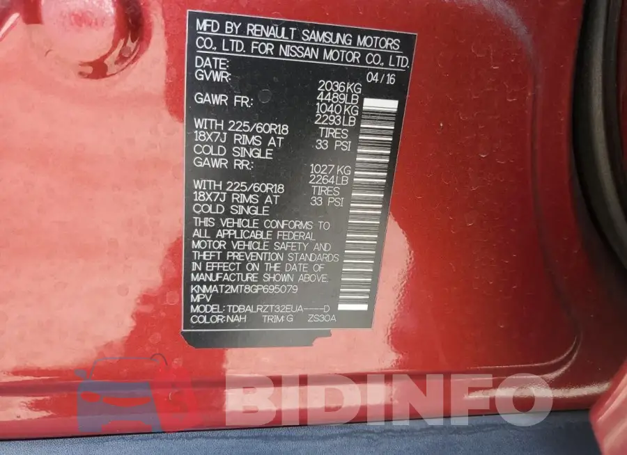 KNMAT2MT8GP695079 Photo# 12