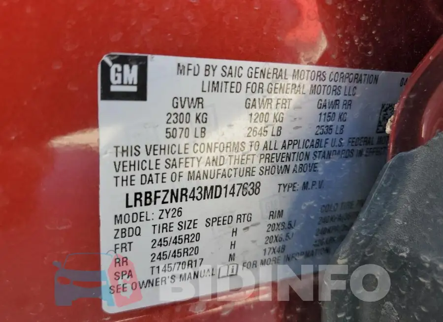 LRBFZNR43MD147638 Photo# 13