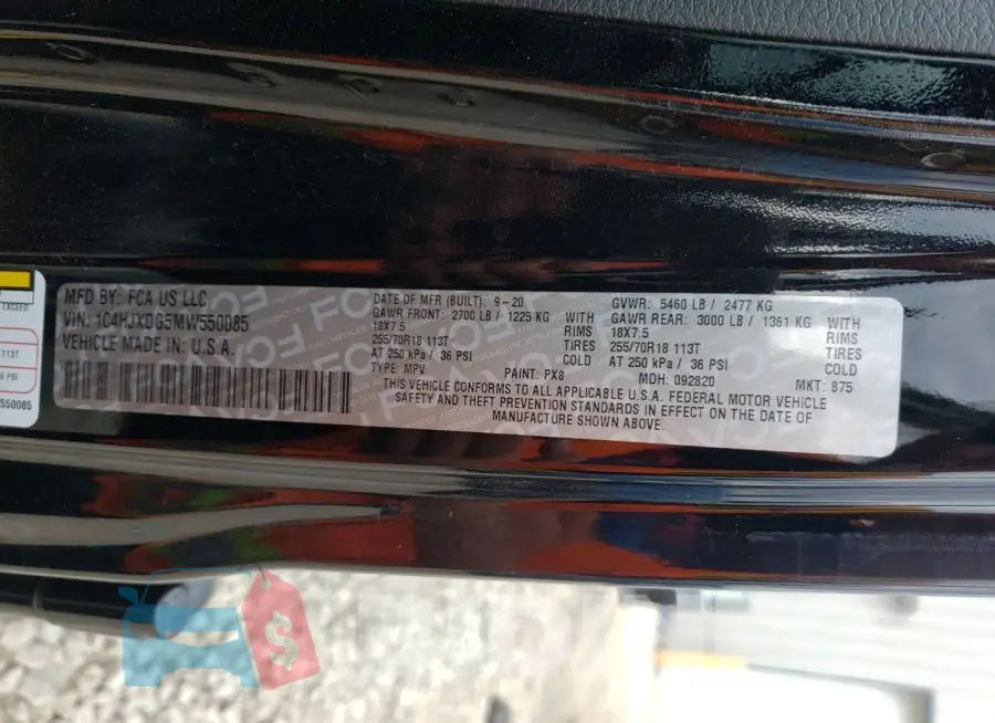 1C4HJXDG5MW550085 Photo# 12