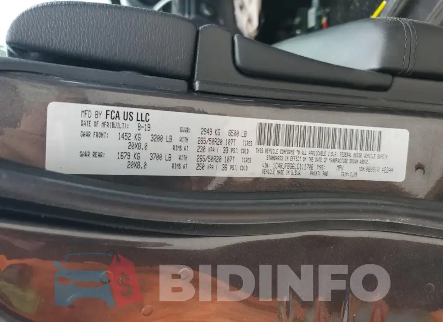 1C4RJFBG6LC111706 Photo# 14