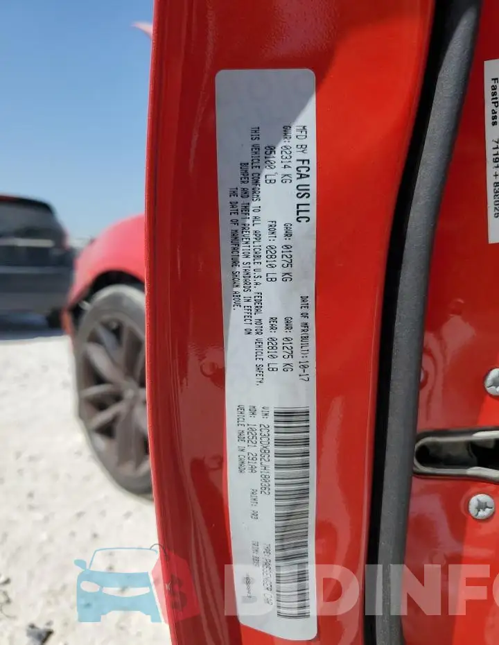 2C3CDXBG2JH180362 Photo# 12