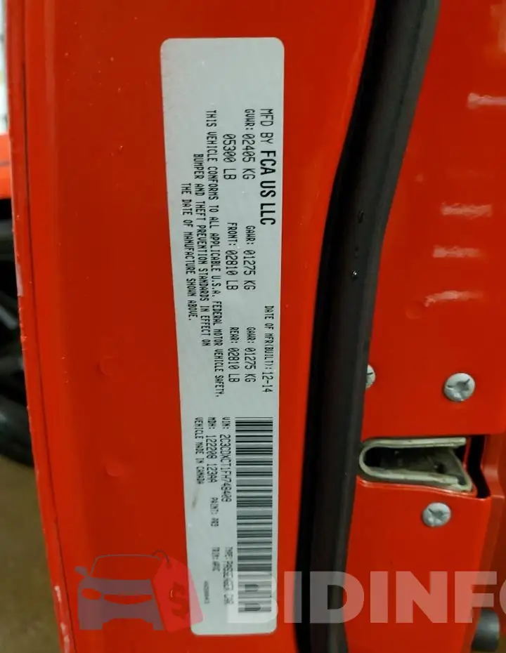 2C3CDXCT1FH748409 Photo# 12