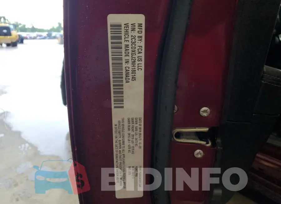 2C3CDXGJ2NH180145 Photo# 13