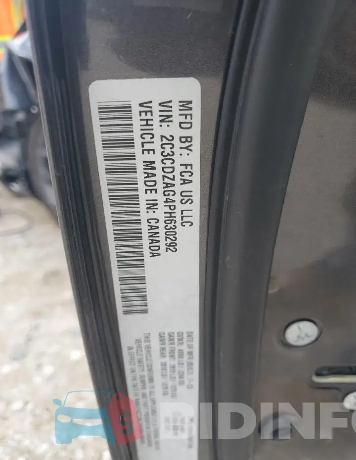 2C3CDZAG4PH630292 Photo# 13