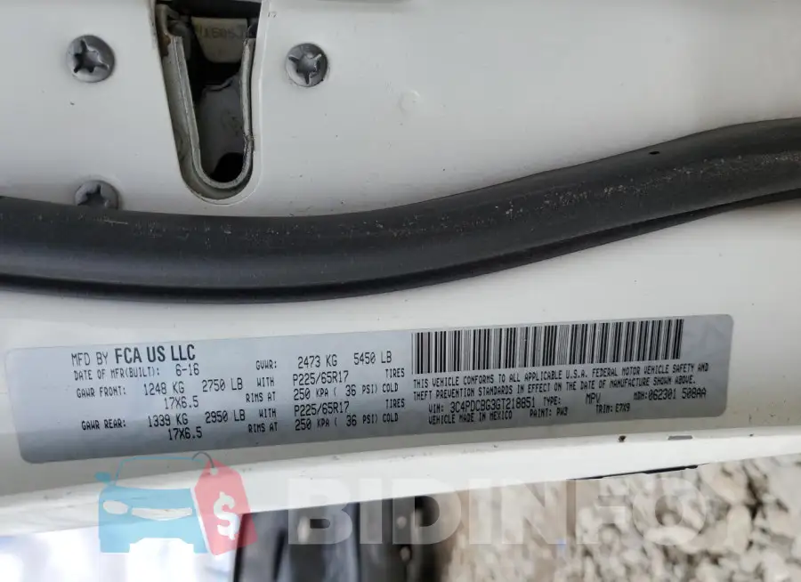 3C4PDCBG3GT218851 Photo# 14