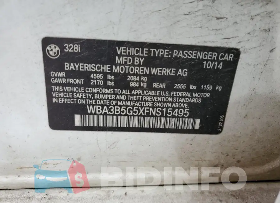 WBA3B5G5XFNS15495 Photo# 12