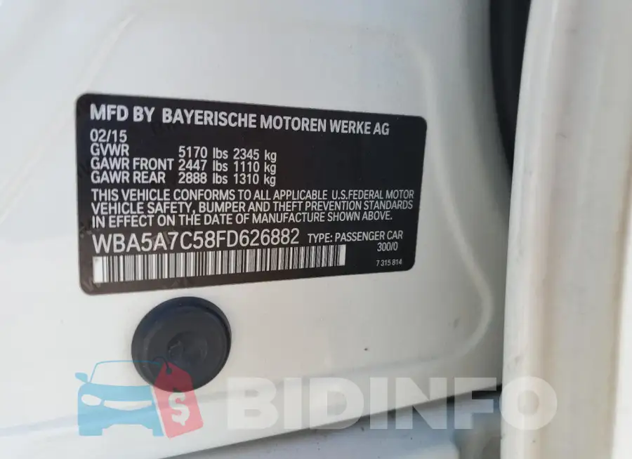 WBA5A7C58FD626882 Photo# 12