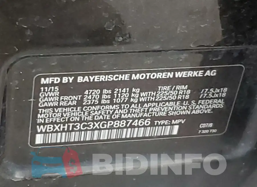 WBXHT3C3XGP887466 Photo# 13