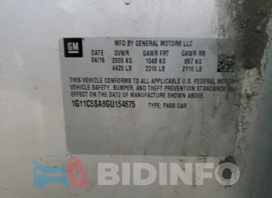 1G11C5SA8GU154675 Photo# 12