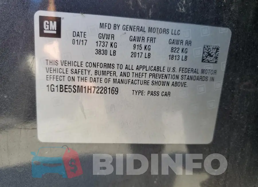 1G1BE5SM1H7228169 Photo# 12