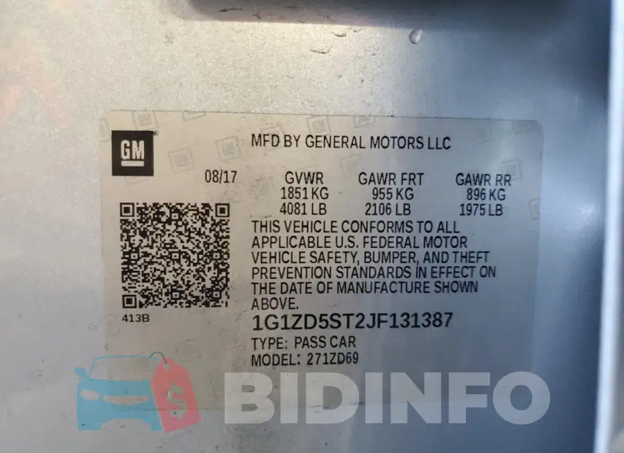 1G1ZD5ST2JF131387 Photo# 12