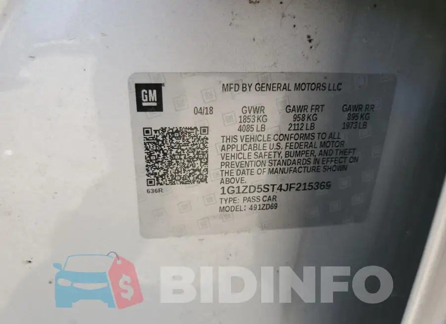 1G1ZD5ST4JF215369 Photo# 12