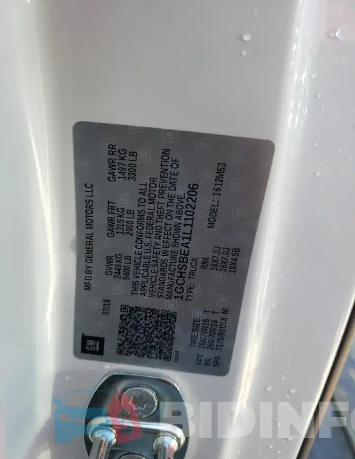 1GCHSBEA1L1102206 Photo# 12