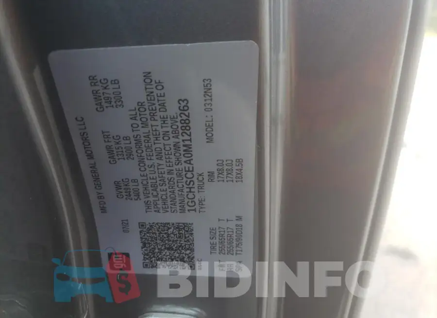 1GCHSCEA0M1288263 Photo# 12