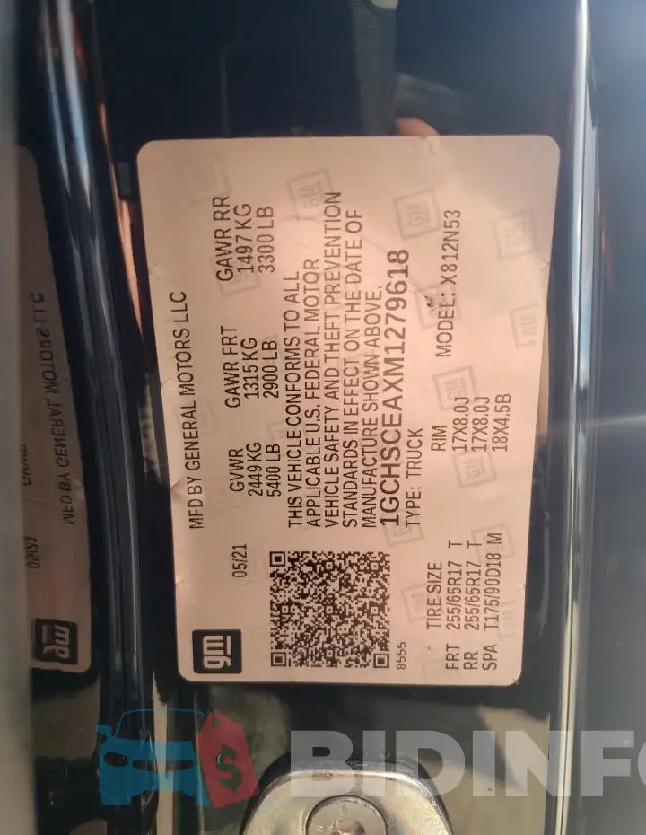 1GCHSCEAXM1279618 Photo# 13