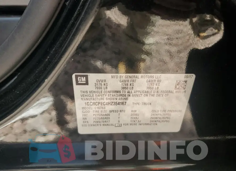 1GCRCPEC4HZ354167 Photo# 12