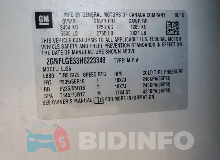 2GNFLGE33H6223348 Photo# 12