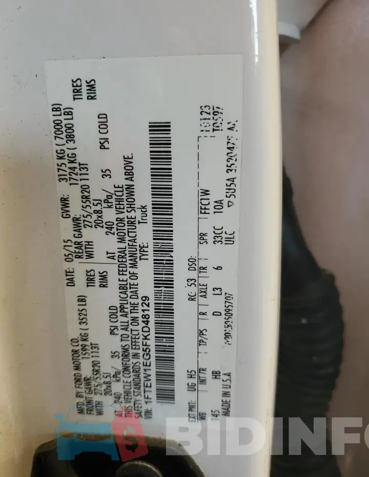 1FTEW1EG5FKD48129 Photo# 13